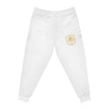 Ninety Minute — Full Shield Badge Athletic Joggers | White