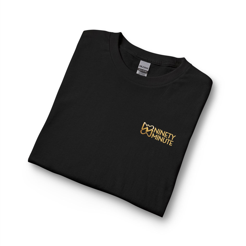Ninety Minute Women’s Long Sleeve T-Shirt (Black/White, Chest Wordmark)