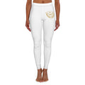 Ninety Minute | Gold Crest Logo All-Over Print Leggings | Women’s Skinny Fit Active Pants - White