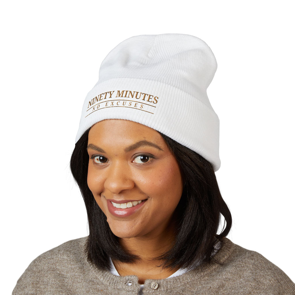 Ninety Minutes, No Excuses Classic Cuffed Beanie (Embroidery)