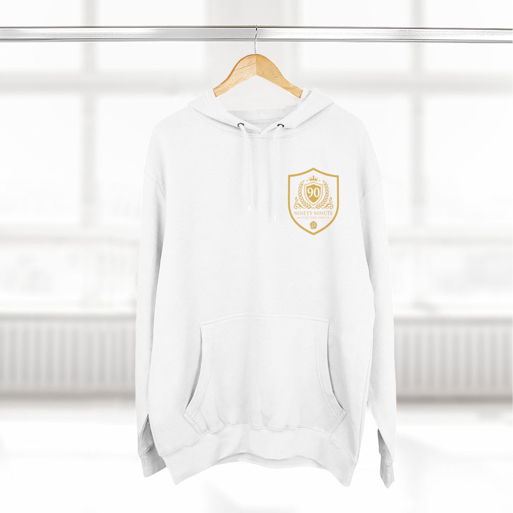 Minimal Gold Crest Hoodie | Shield Emblem Pullover