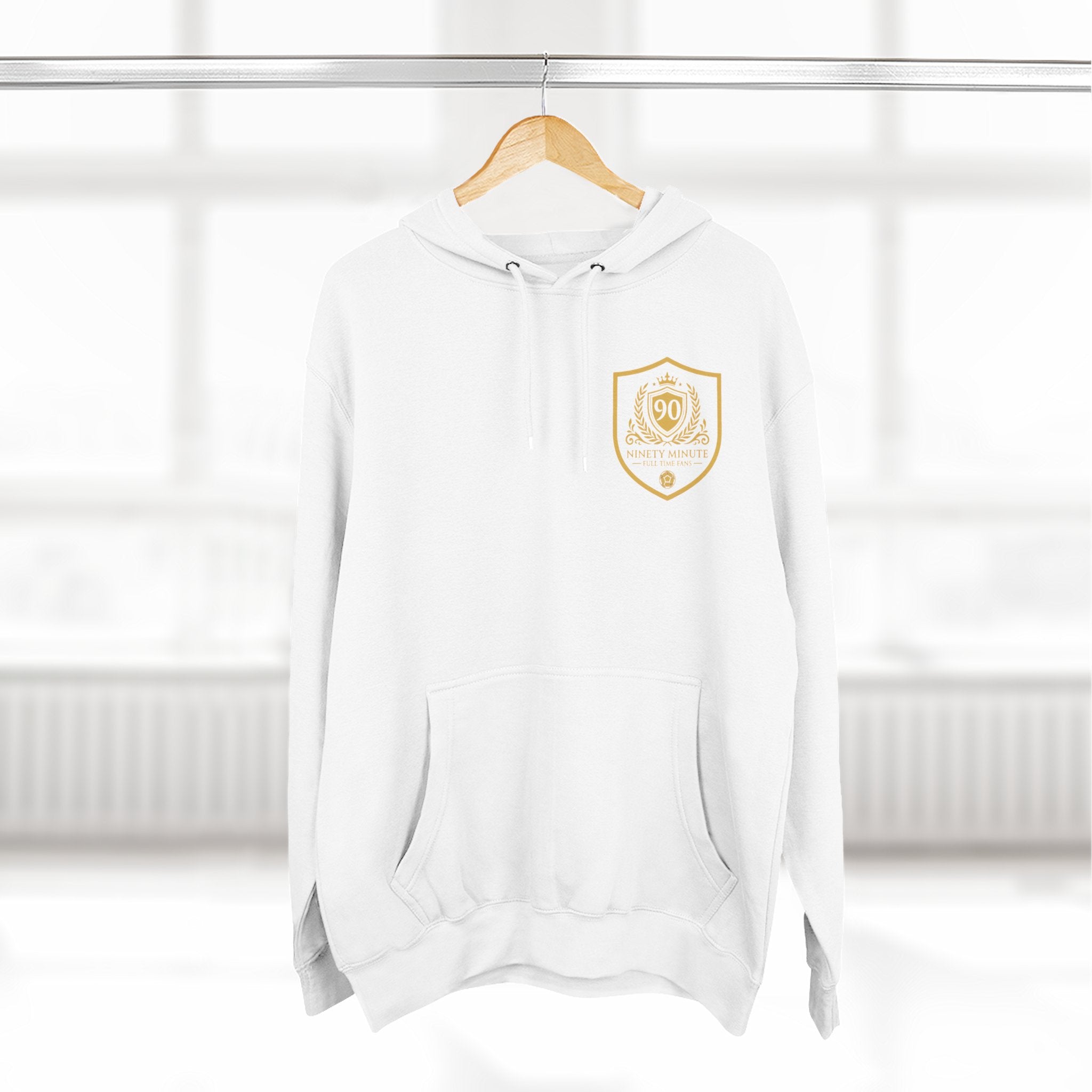 Minimal Gold Crest Hoodie | Shield Emblem Pullover