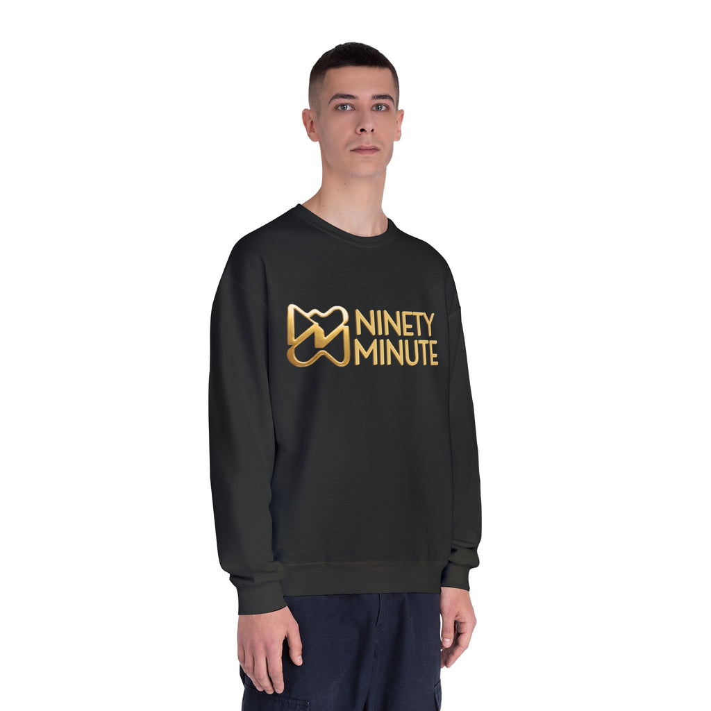 Ninety Minute NuBlend® Crewneck Sweatshirt – Men’s Large Wordmark (Black/White)