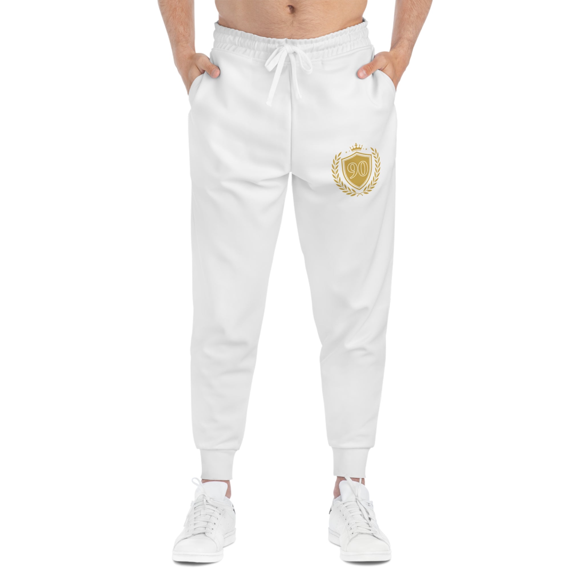 Gold Crest Athletic Joggers - White