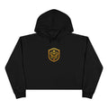 Spain Champions Crop Hoodie — Gold Shield Crest Graphic