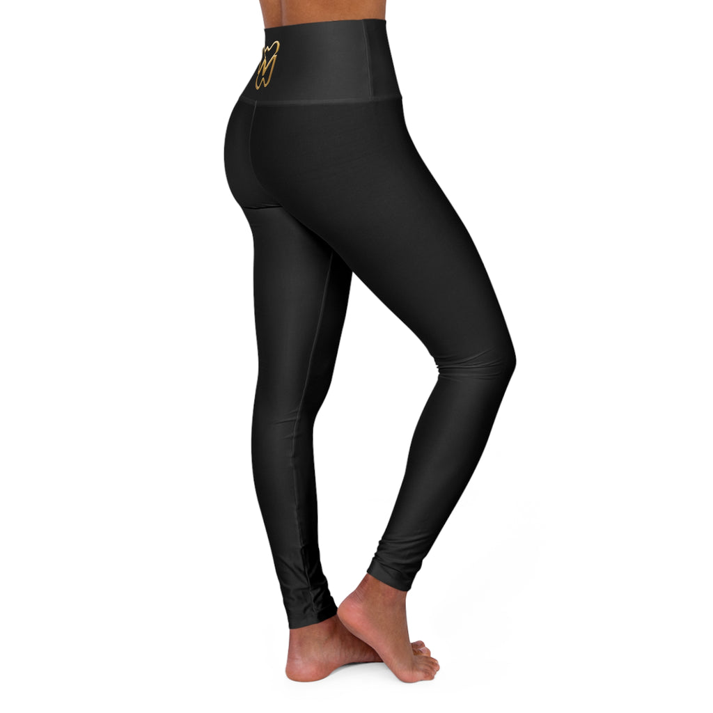 Ninety Minute High-Waisted Yoga Leggings – Women’s Back Logo (Black)