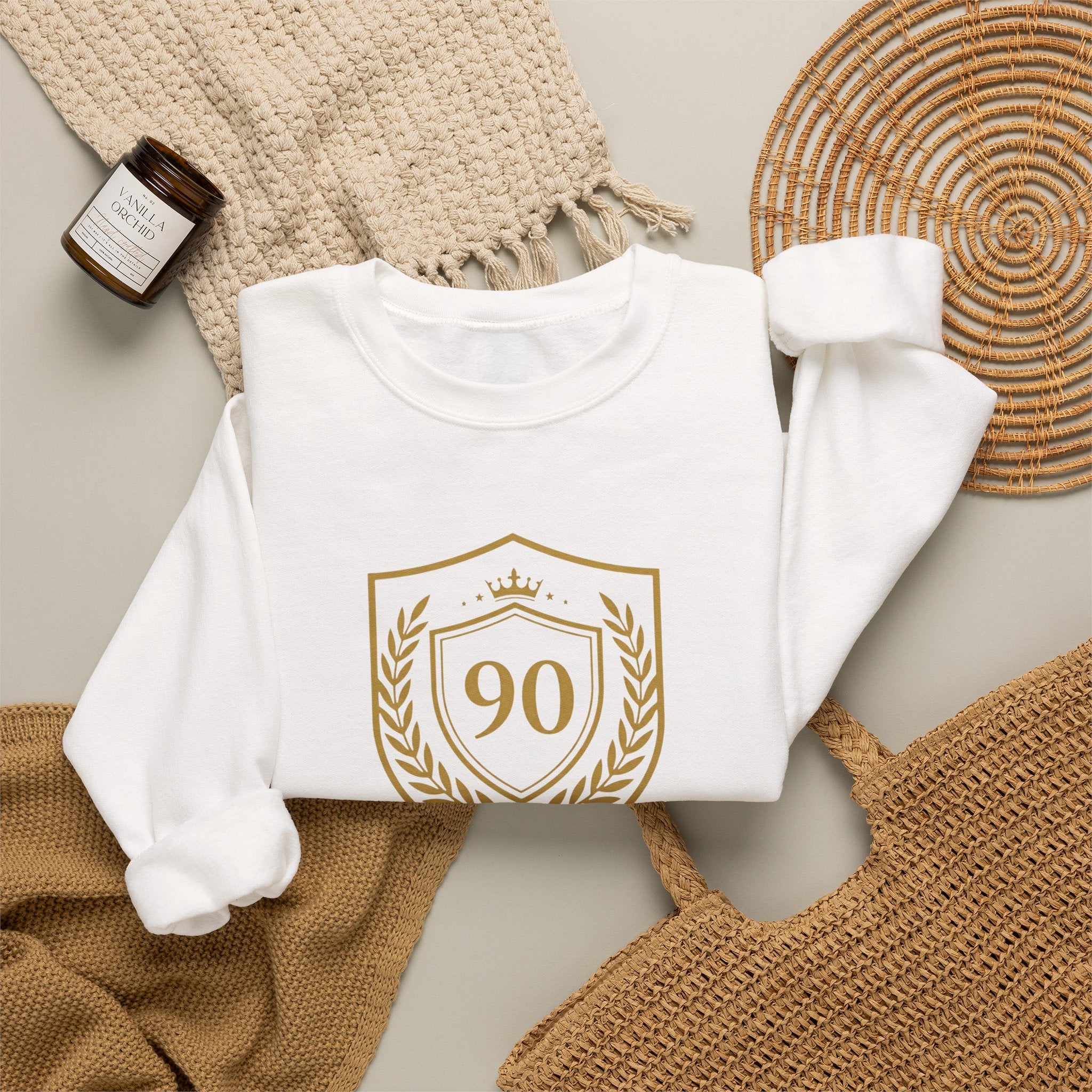 Ninety Minute — Gold Shield Crewneck Sweatshirt | Full Time Fans