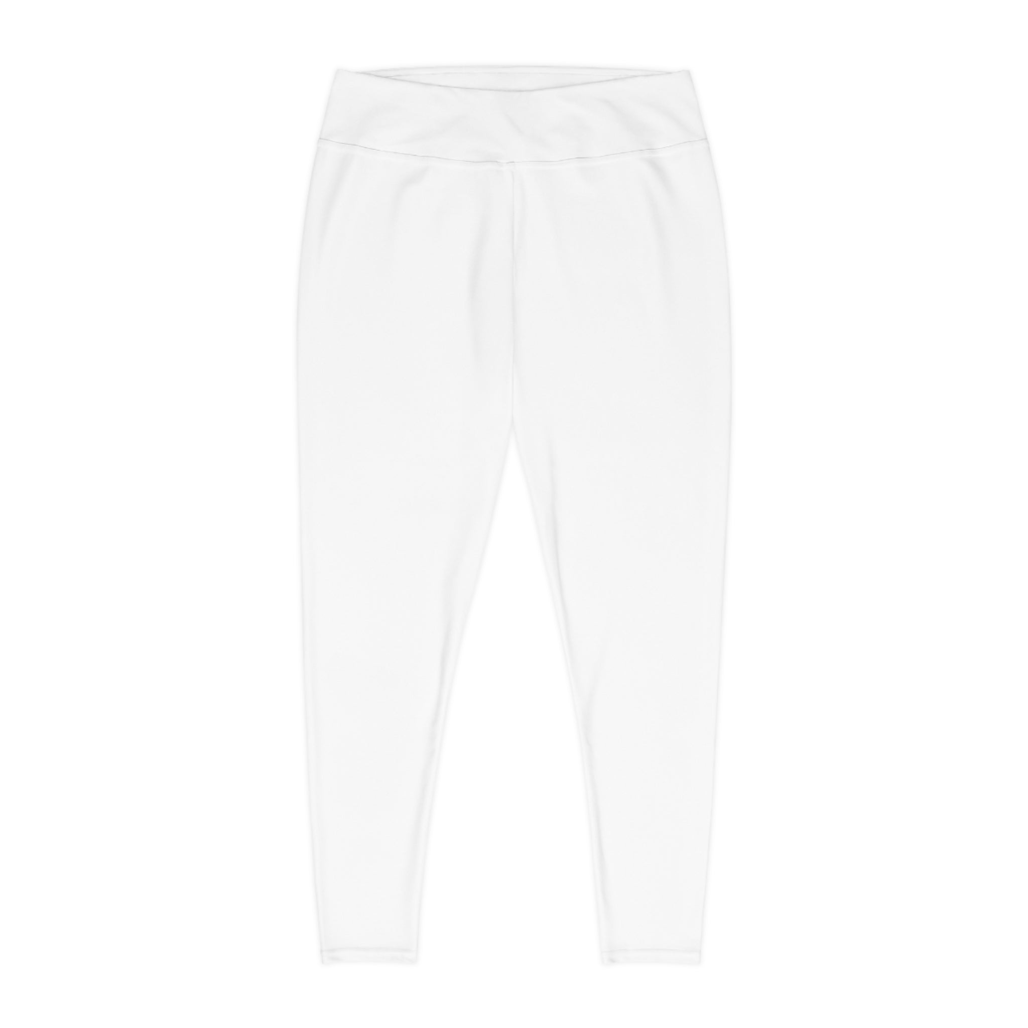 Ninety Minute Plus Size Leggings – High-Rise Back Logo (White)