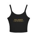 Full Ninety or Nothing Spaghetti Strap Tank Top — Women's Baseball Inspirational Crop