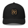 Ninety Minute Embroidered Snapback Trucker Cap (Black)
