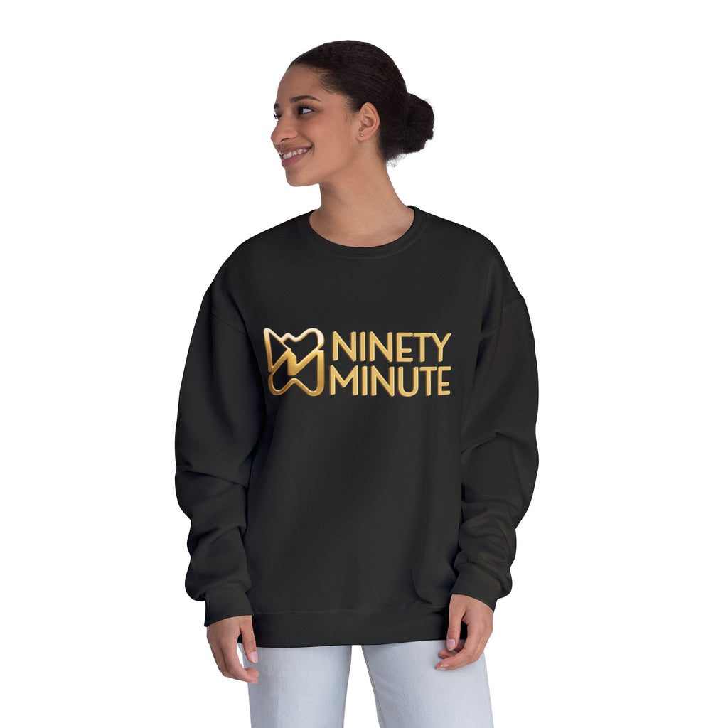 Ninety Minute NuBlend® Crewneck Sweatshirt – Women’s Large Wordmark (Black/White)