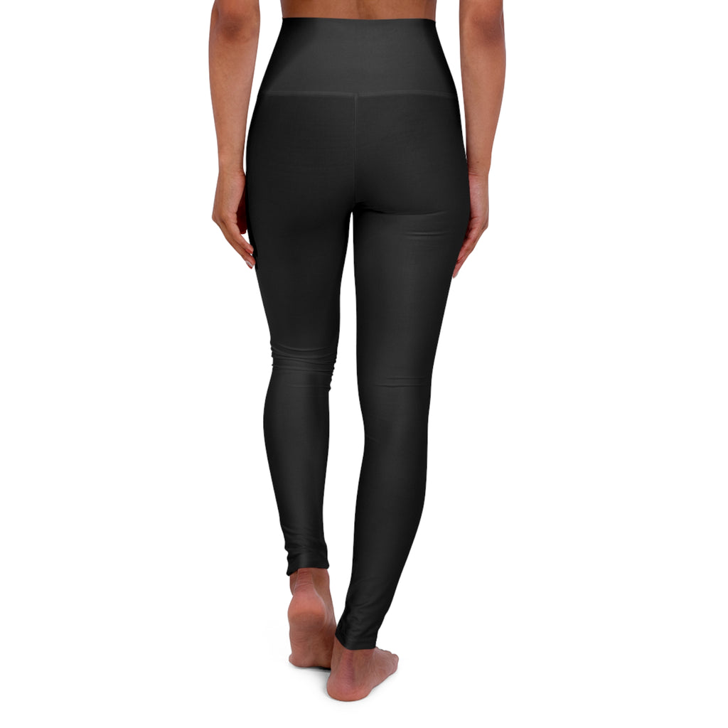 Ninety Minute | Gold Crest Logo High-Waist Leggings | Women’s Yoga Performance Pants - Black