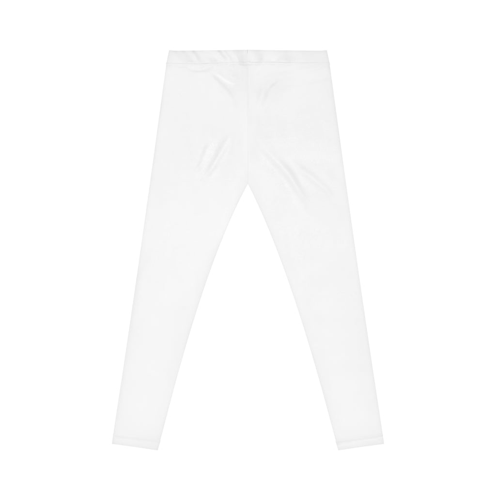 Ninety Minute | Gold Crest Logo Everyday Leggings | Women’s Mid-Rise Stretch Pants - White