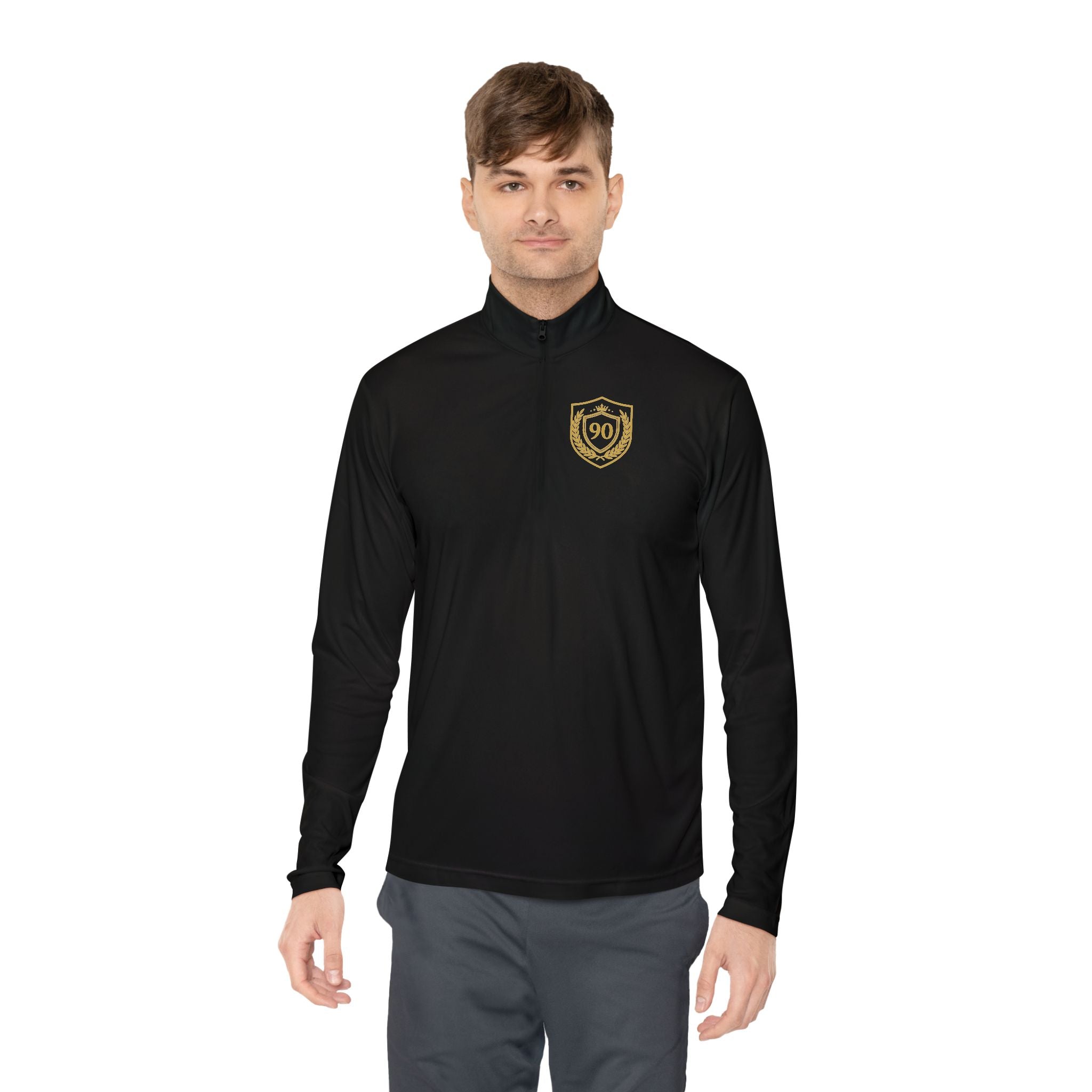 Ninety Minute — Gold Crest Quarter-Zip Pullover | Unisex Athletic Top