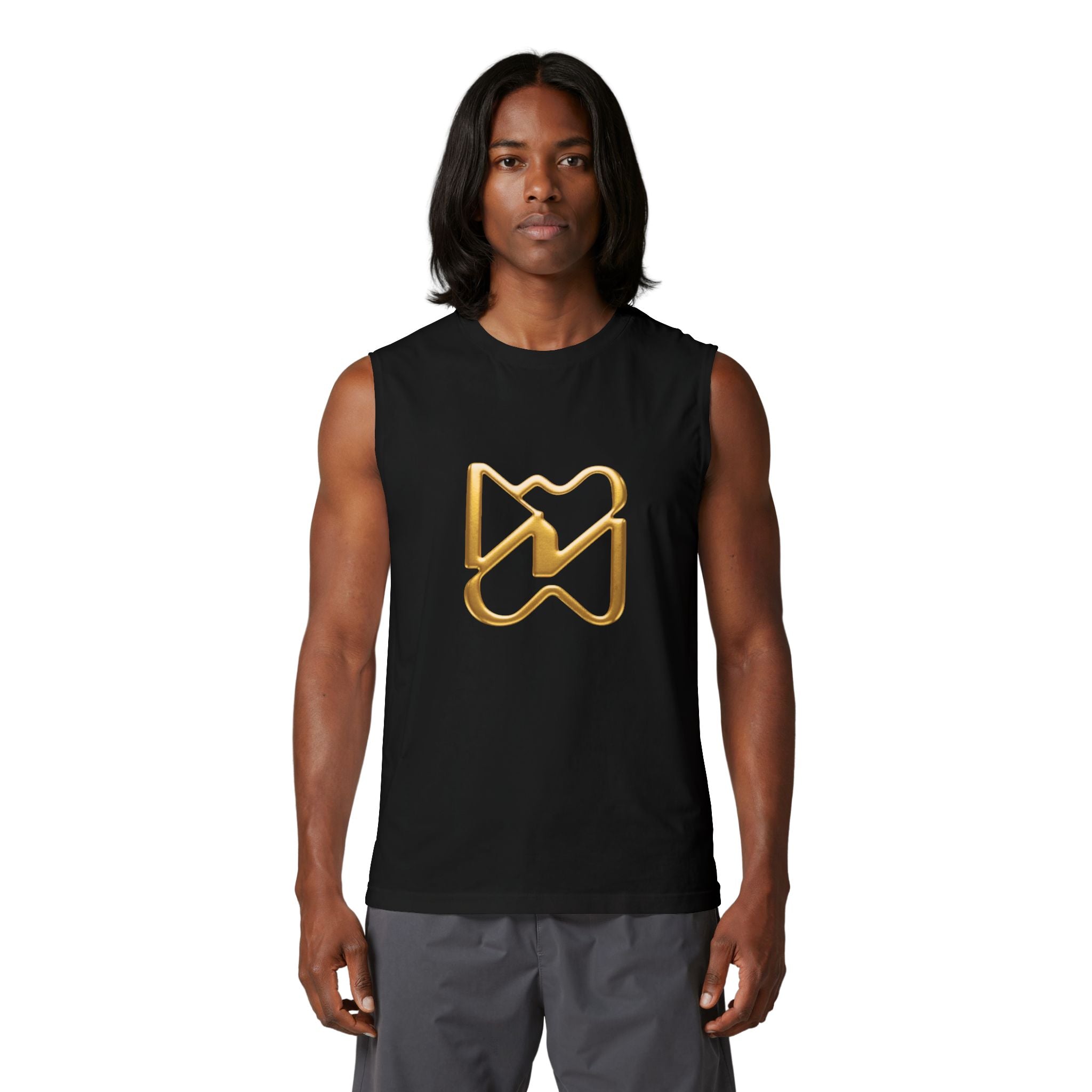 Ninety Minute Men’s Jersey Muscle Tank (Black/White)