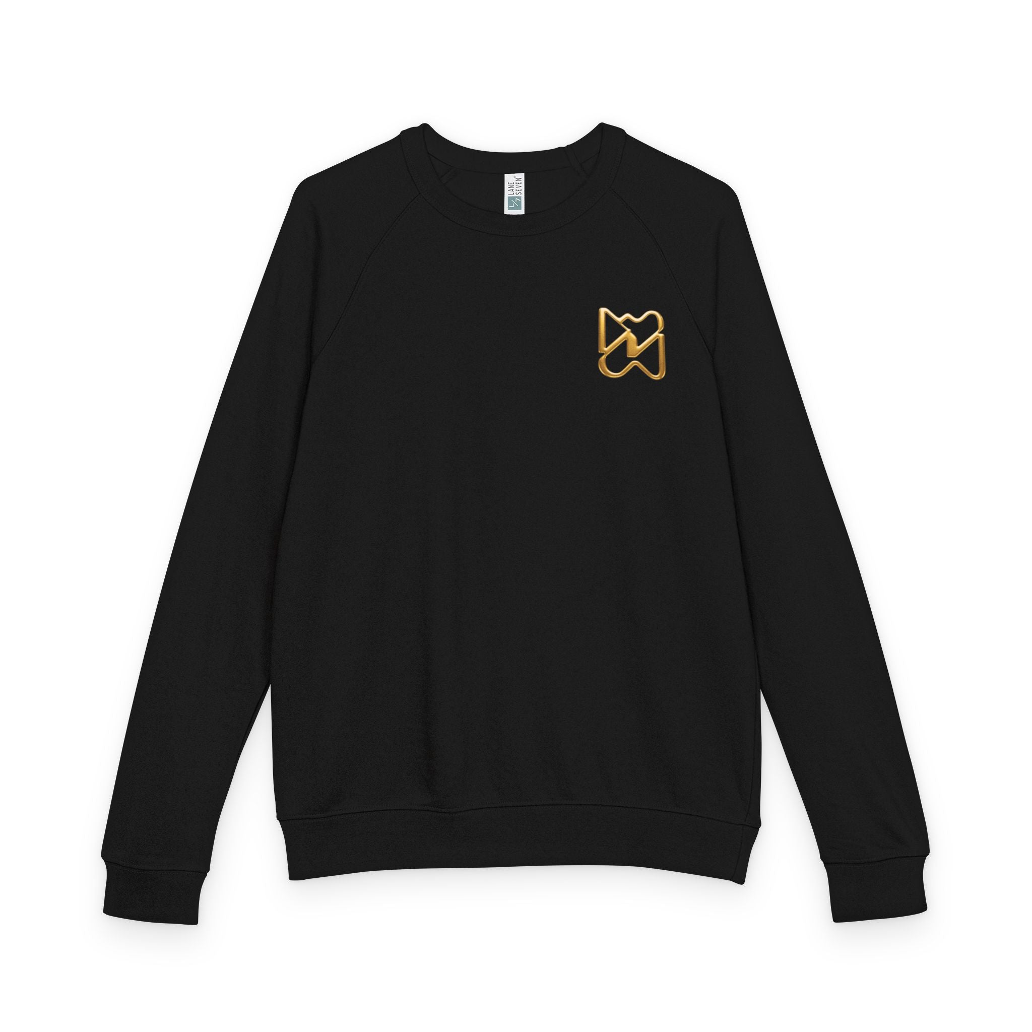 Ninety Minute French Terry Raglan Crewneck – Men’s Small Emblem (Black)