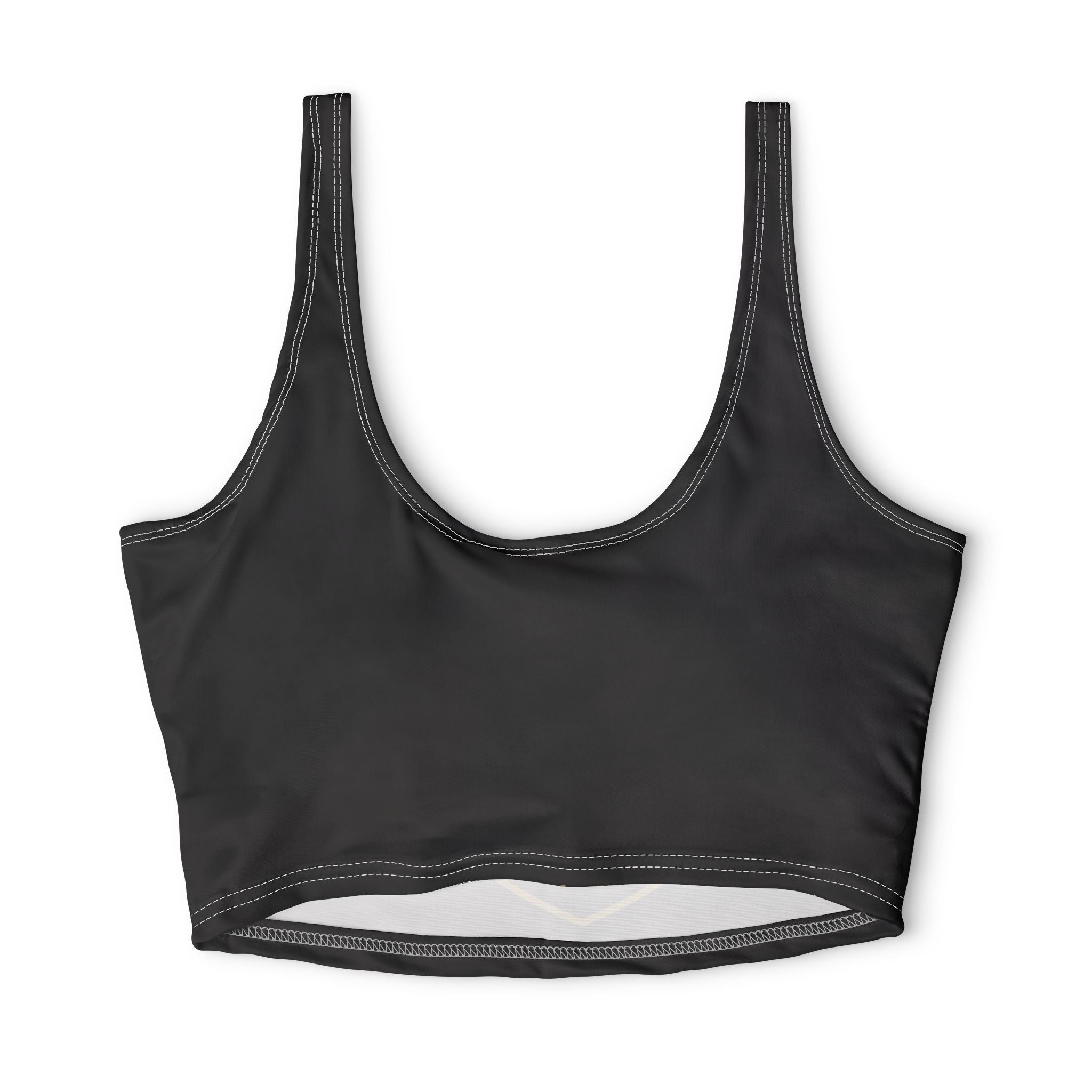 Ninety Minute | Gold Crest Logo Sports Bra | Women’s Polyester Bra Top - Black