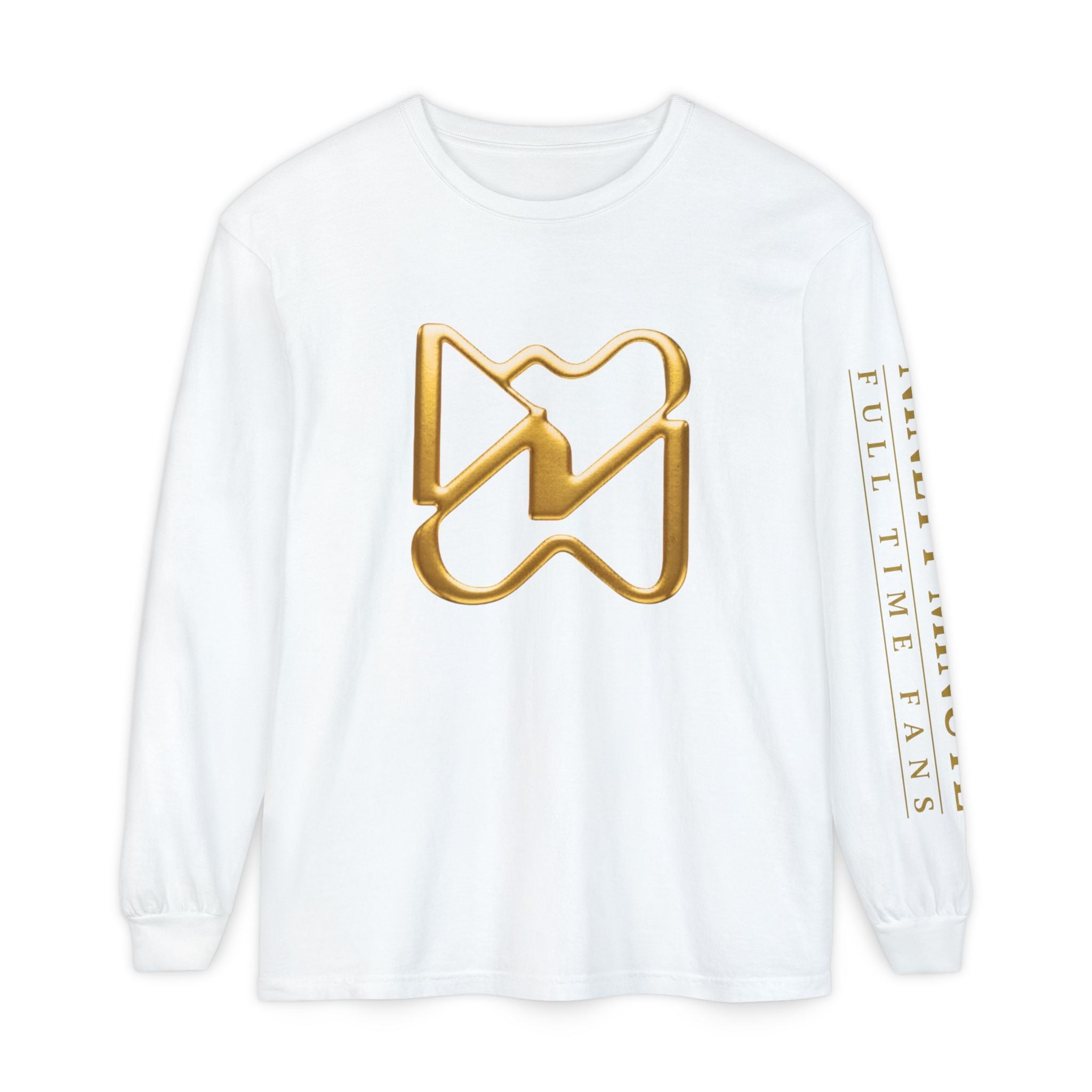 Ninety Minute Full Time Fans Long Sleeve Tee – Women’s Garment-Dyed (Black/White)