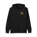 Ninety Minute Women’s Urban Pullover Hoodie (Black/White, Chest Icon)