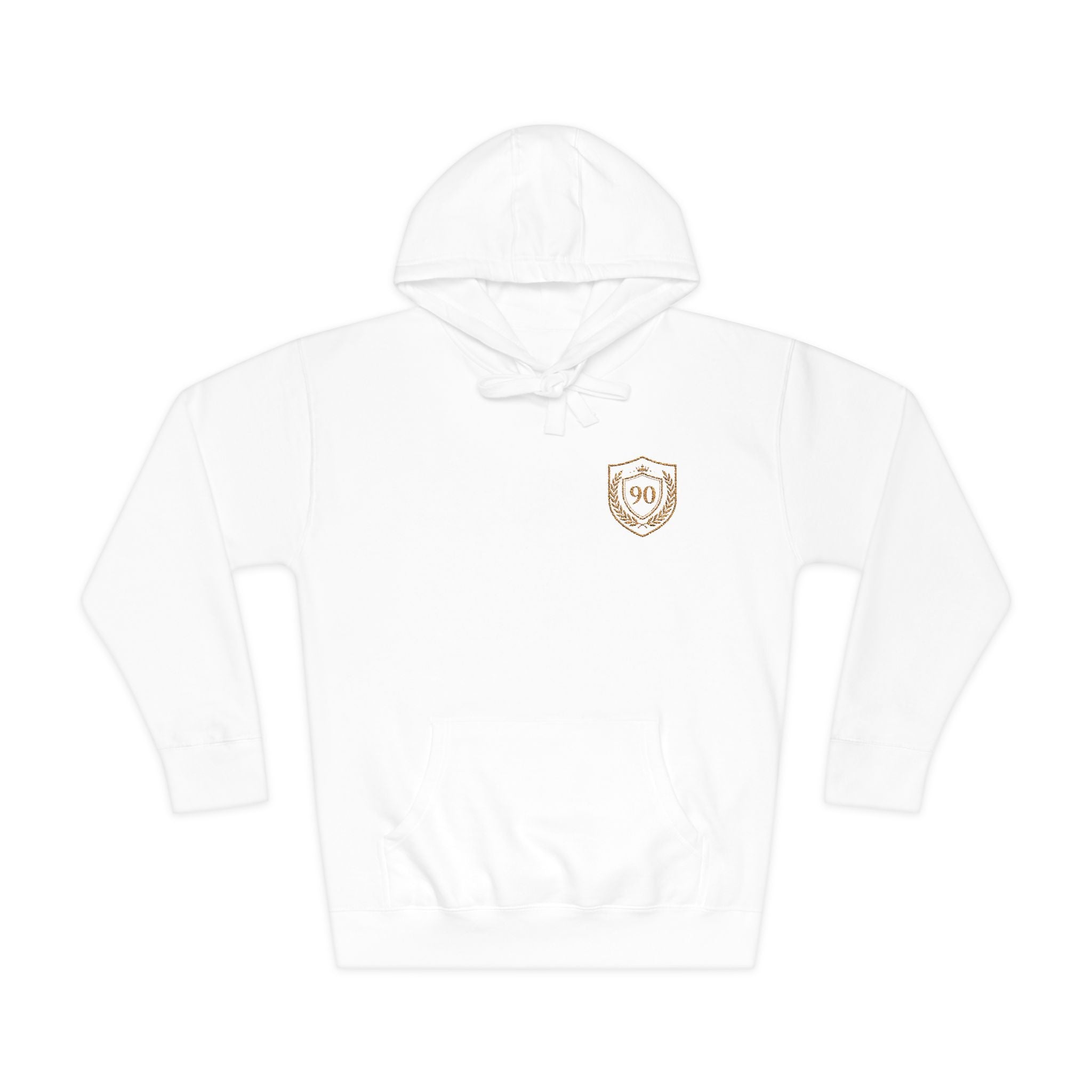 Ninety Minute | Gold Crest Logo Pullover Hoodie | Men’s Fleece Sweatshirt