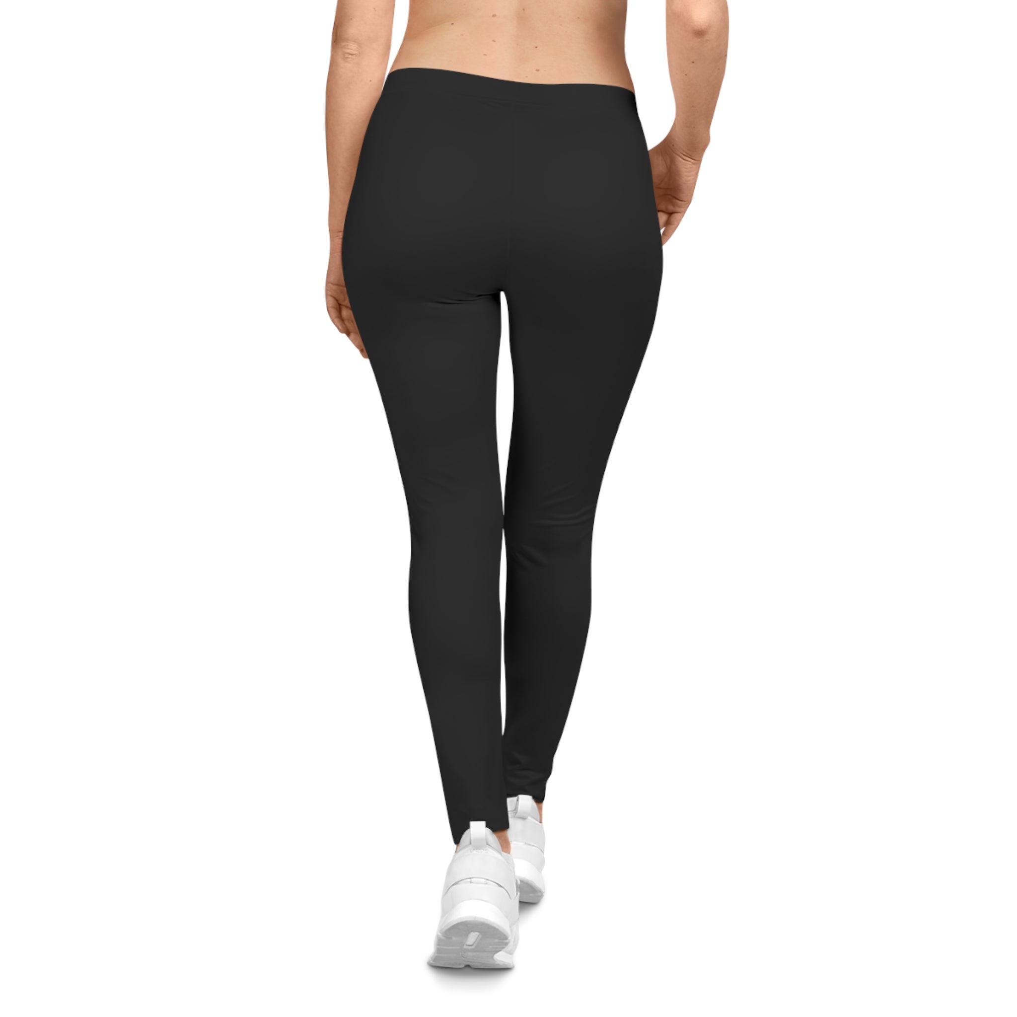Ninety Minute | Gold Crest Logo Everyday Leggings | Women’s Mid-Rise Stretch Pants - Black