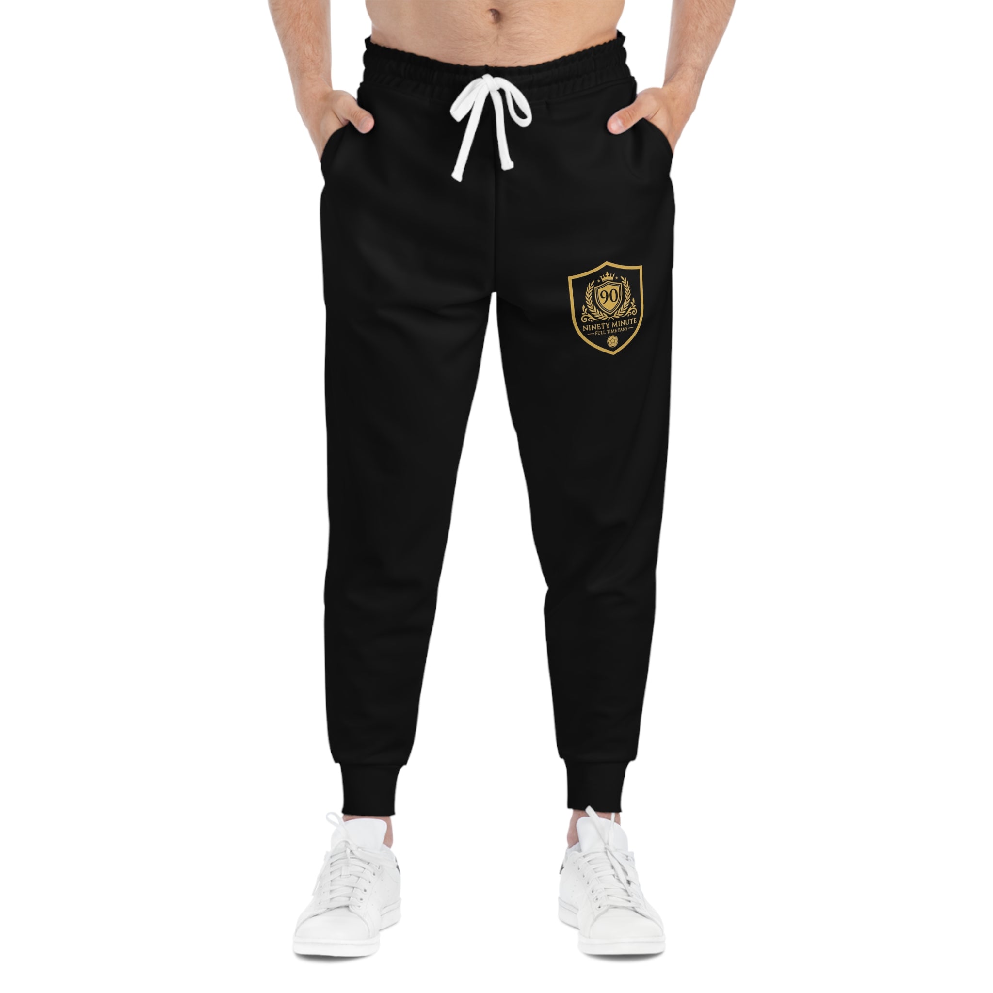 Ninety Minute — Full Shield Badge Athletic Joggers | Black