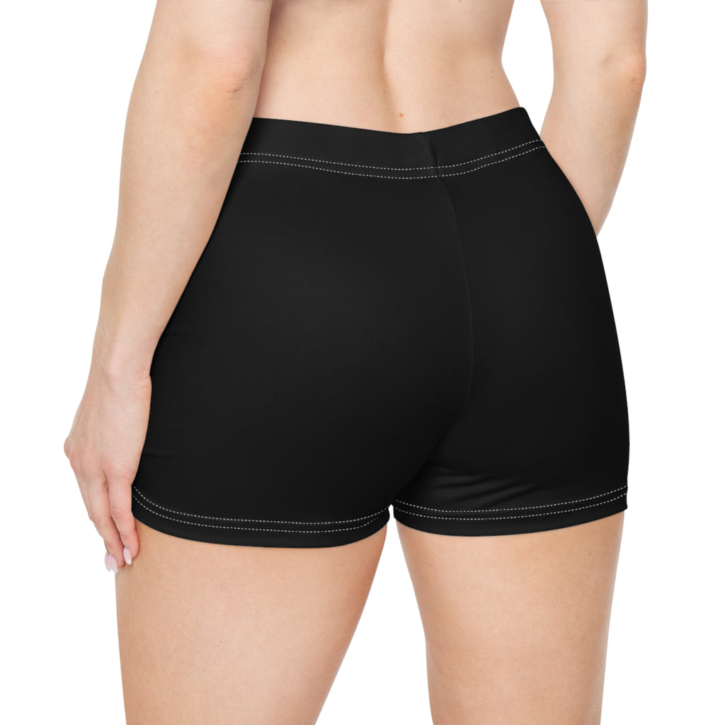 Ninety Minute | Gold Crest Logo Sculpting Shorts | Women’s Active Faux-Suede Shorts - Black
