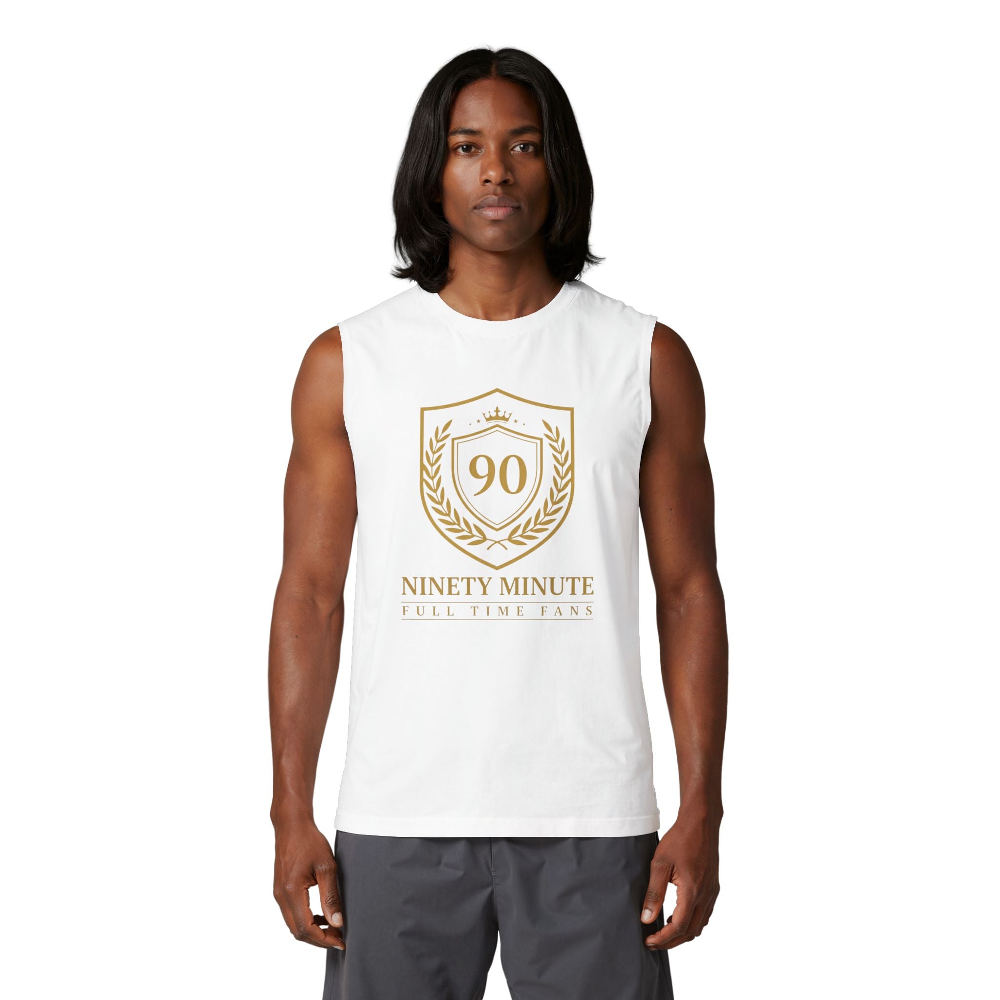 Ninety Minute Crest 90 Muscle Tank | Sports Soccer Training Tee