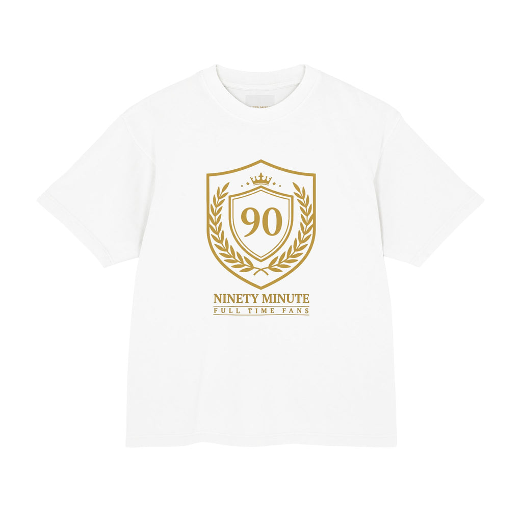Ninety Minute — Gold Shield Boxy Heavyweight Tee | Full Time Fans