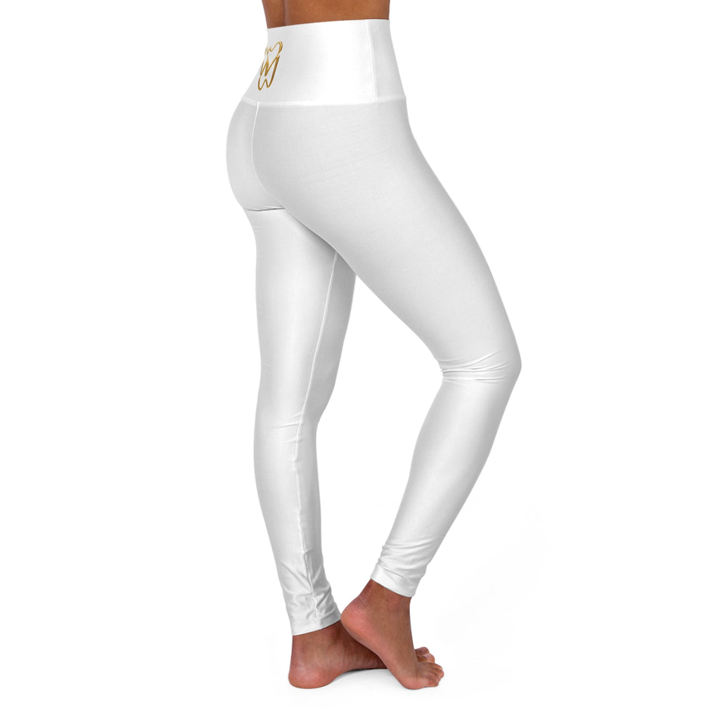 Ninety Minute High-Waisted Yoga Leggings – Women’s Back Logo (White)