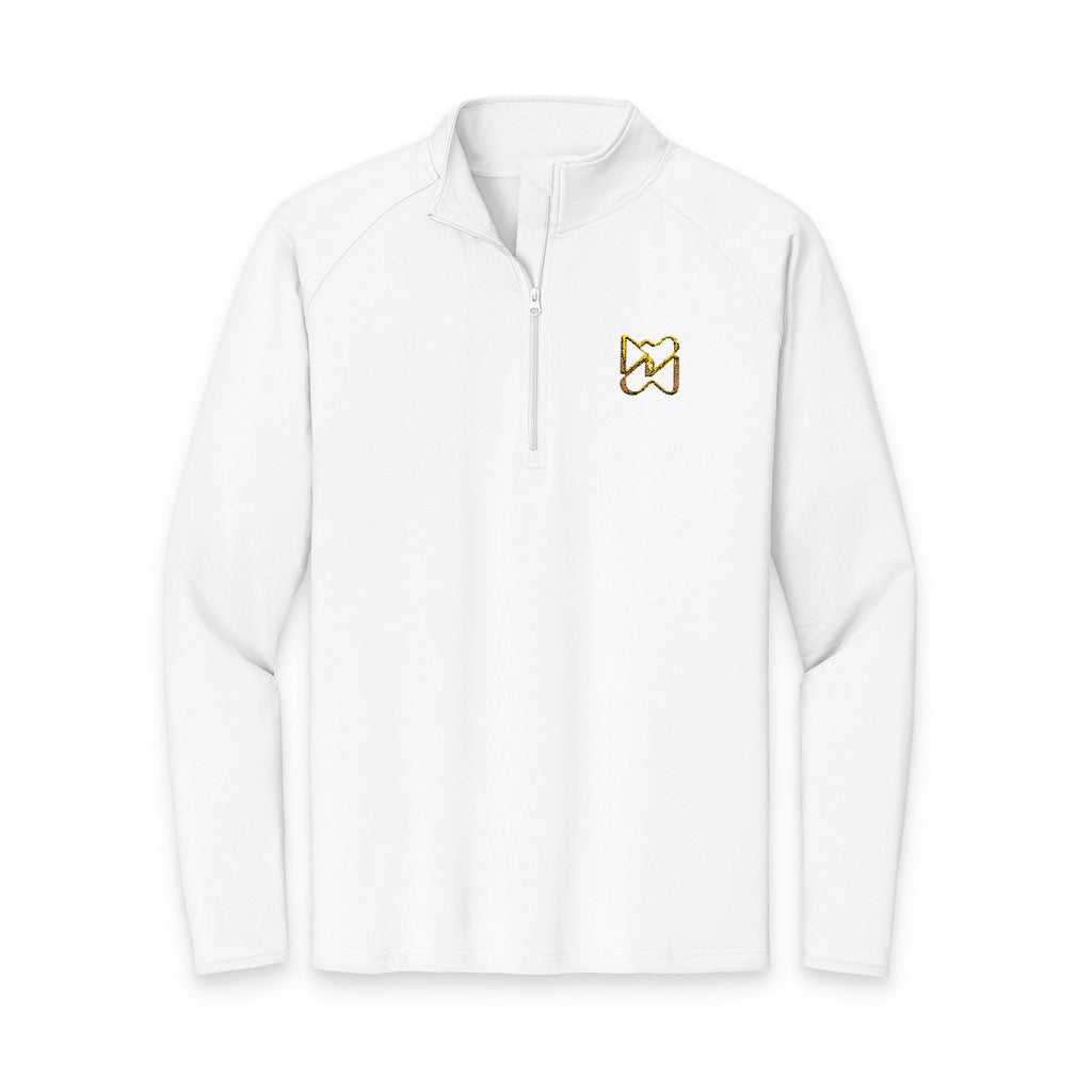 Ninety Minute Quarter-Zip Pullover – Men’s Sport-Wick® Stretch (Black/White)