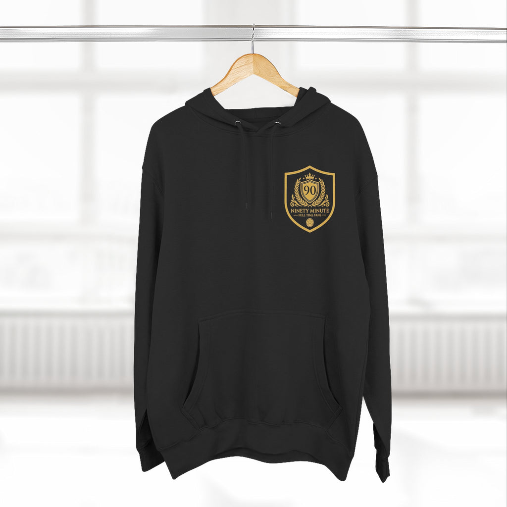 Minimal Gold Crest Hoodie | Shield Emblem Pullover