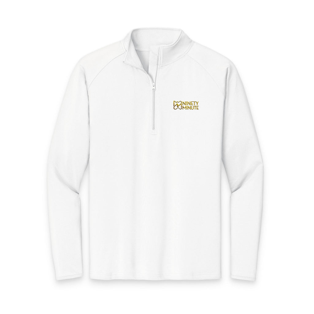 Ninety Minute Quarter-Zip Pullover – Men’s Sport-Wick® Stretch Wordmark (Black/White)