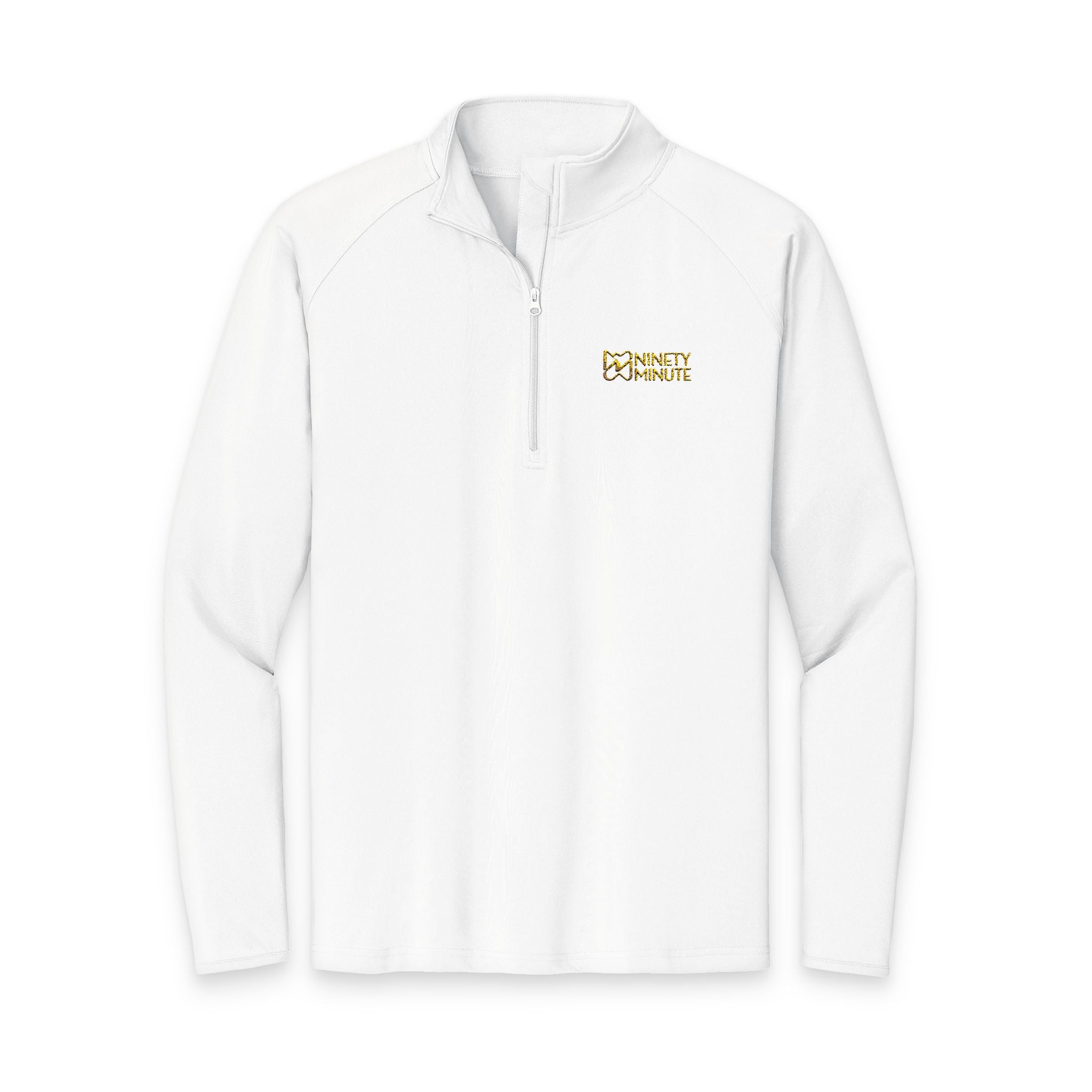 Ninety Minute Quarter-Zip Pullover – Men’s Sport-Wick® Stretch Wordmark (Black/White)
