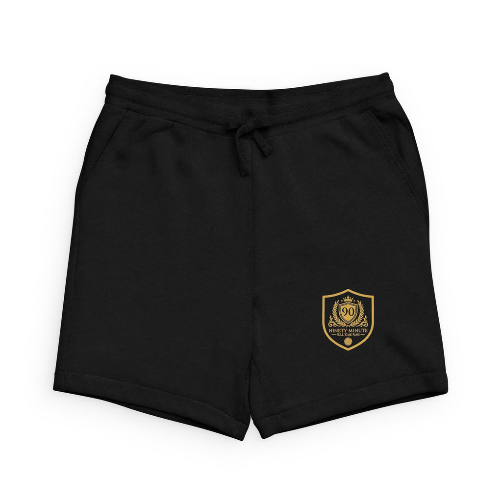 Gold Shield 90 Crest Sweatshorts | Black Athletic Lounge Shorts