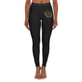 Ninety Minute | Gold Crest Logo All-Over Print Leggings | Women’s Skinny Fit Active Pants - Black