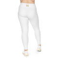 Ninety Minute Plus Size Leggings – High-Rise Back Logo (White)